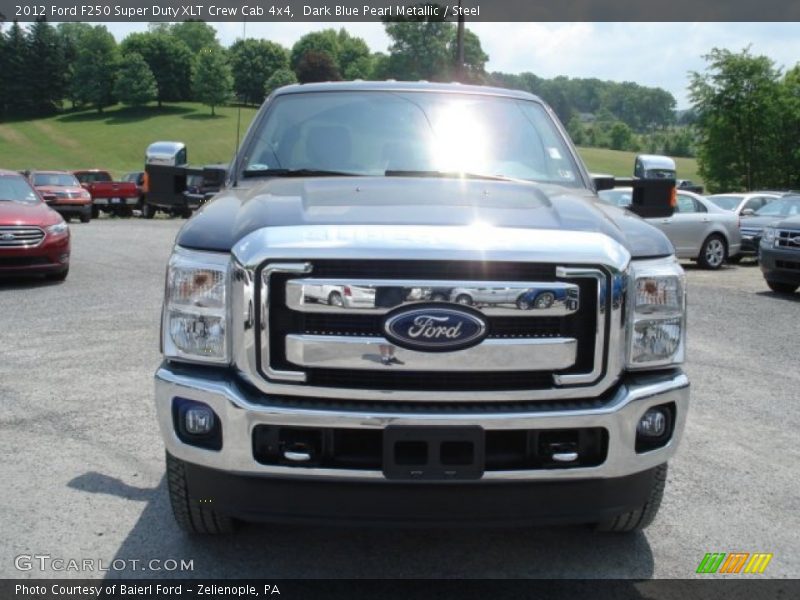 Dark Blue Pearl Metallic / Steel 2012 Ford F250 Super Duty XLT Crew Cab 4x4