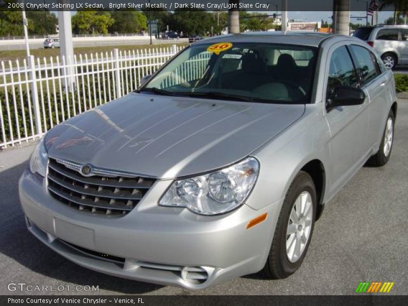 Bright Silver Metallic / Dark Slate Gray/Light Slate Gray 2008 Chrysler Sebring LX Sedan
