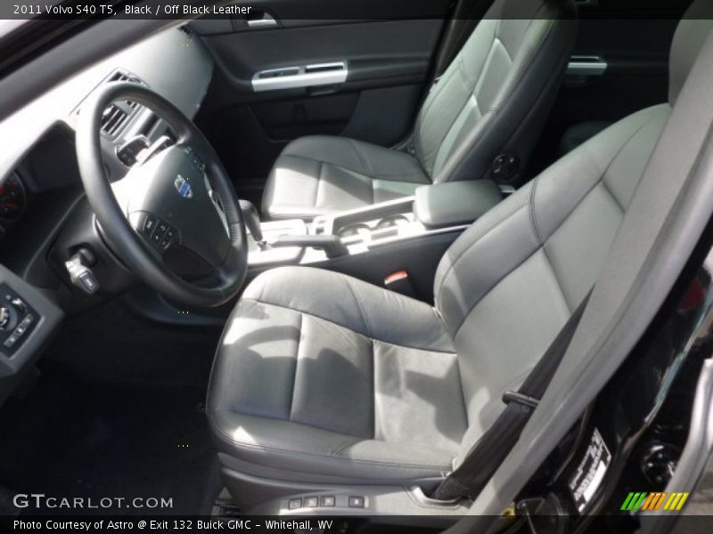Black / Off Black Leather 2011 Volvo S40 T5