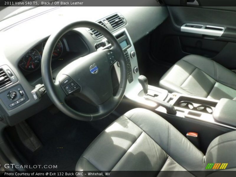 Black / Off Black Leather 2011 Volvo S40 T5