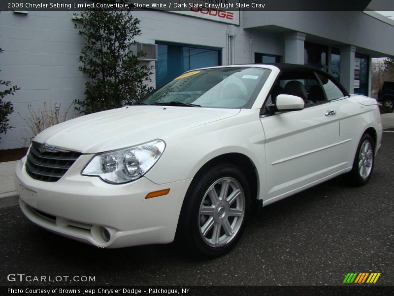 Stone White / Dark Slate Gray/Light Slate Gray 2008 Chrysler Sebring Limited Convertible