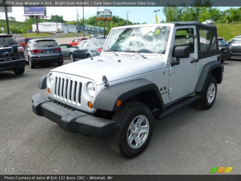 Bright Silver Metallic / Dark Slate Gray/Medium Slate Gray 2009 Jeep Wrangler X 4x4