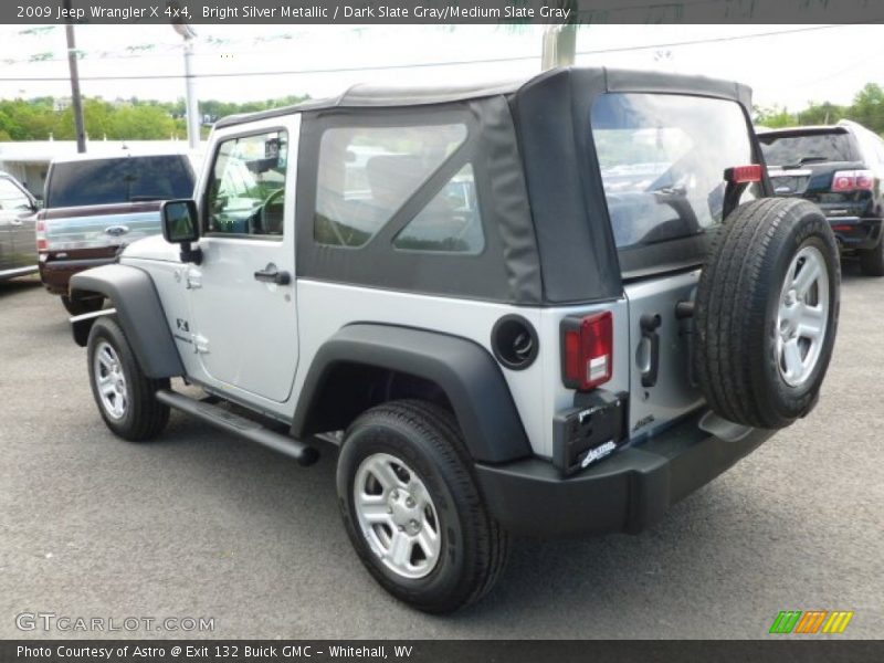 Bright Silver Metallic / Dark Slate Gray/Medium Slate Gray 2009 Jeep Wrangler X 4x4