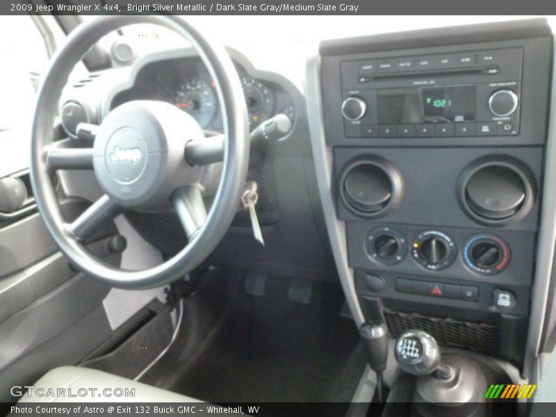 Bright Silver Metallic / Dark Slate Gray/Medium Slate Gray 2009 Jeep Wrangler X 4x4