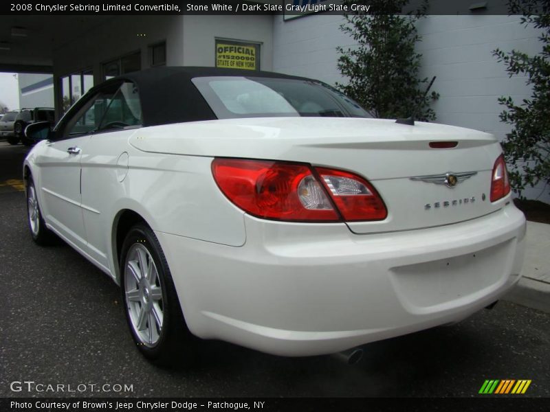 Stone White / Dark Slate Gray/Light Slate Gray 2008 Chrysler Sebring Limited Convertible