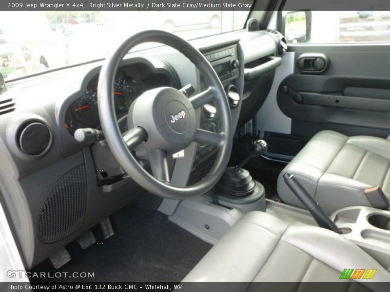 Bright Silver Metallic / Dark Slate Gray/Medium Slate Gray 2009 Jeep Wrangler X 4x4