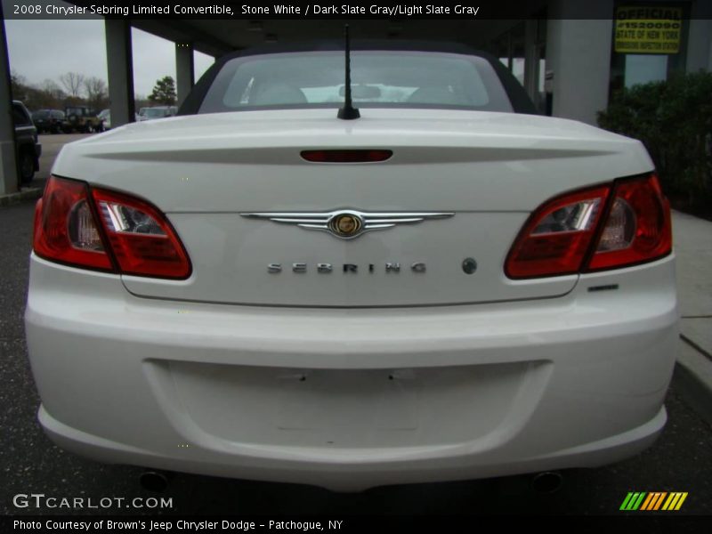 Stone White / Dark Slate Gray/Light Slate Gray 2008 Chrysler Sebring Limited Convertible