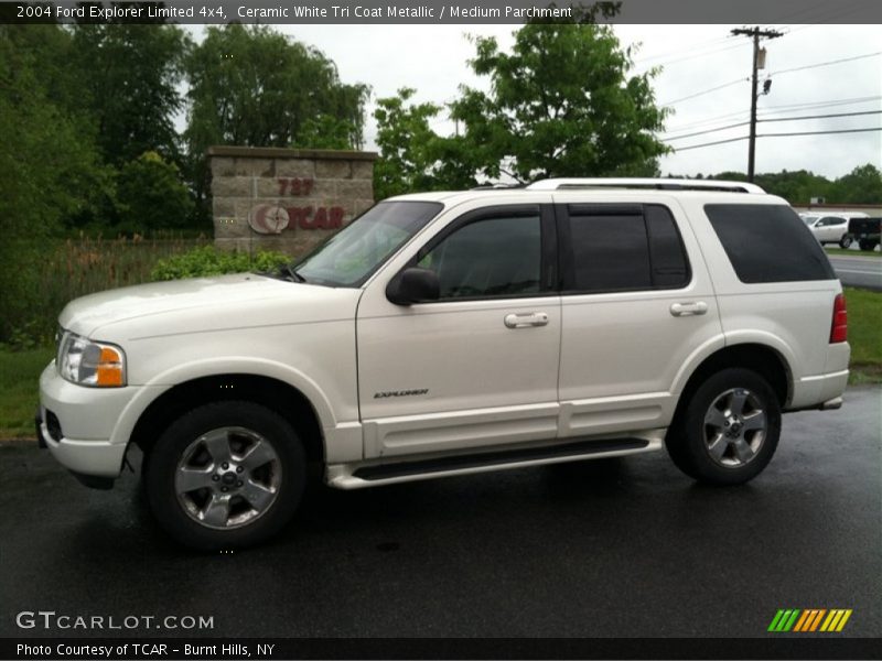 Ceramic White Tri Coat Metallic / Medium Parchment 2004 Ford Explorer Limited 4x4