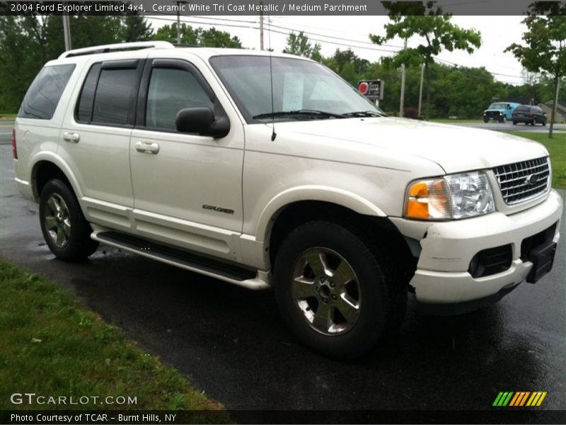 Ceramic White Tri Coat Metallic / Medium Parchment 2004 Ford Explorer Limited 4x4