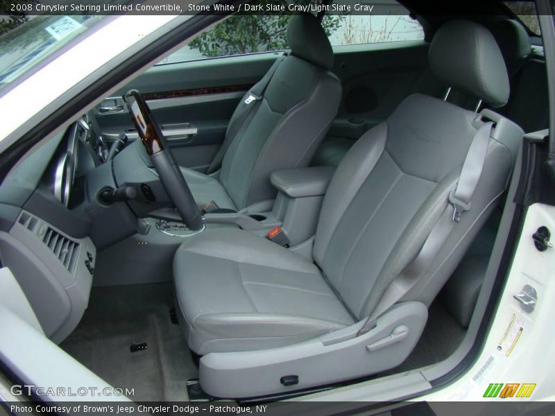 Stone White / Dark Slate Gray/Light Slate Gray 2008 Chrysler Sebring Limited Convertible