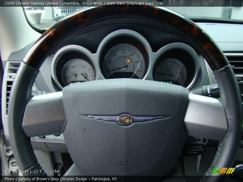 Stone White / Dark Slate Gray/Light Slate Gray 2008 Chrysler Sebring Limited Convertible