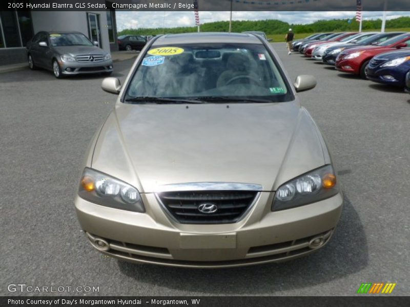 Champagne Metallic / Beige 2005 Hyundai Elantra GLS Sedan