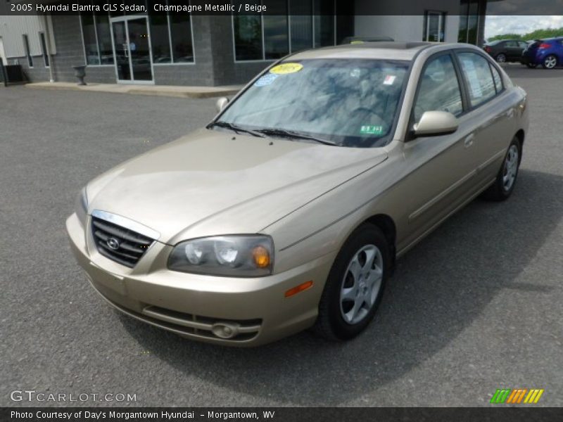 Champagne Metallic / Beige 2005 Hyundai Elantra GLS Sedan