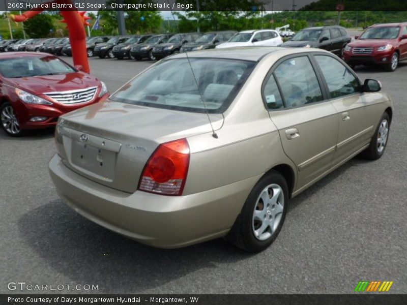Champagne Metallic / Beige 2005 Hyundai Elantra GLS Sedan