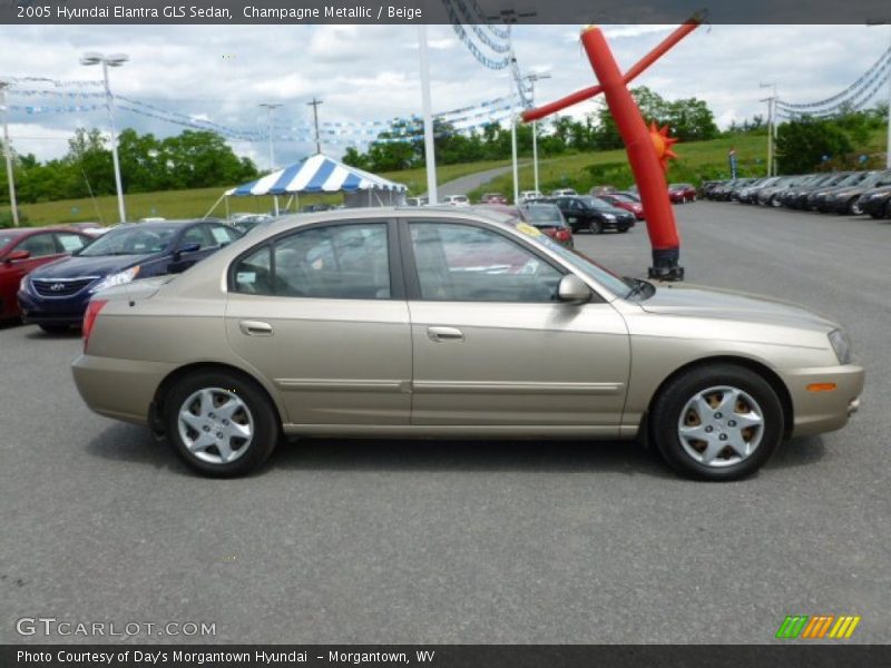 Champagne Metallic / Beige 2005 Hyundai Elantra GLS Sedan