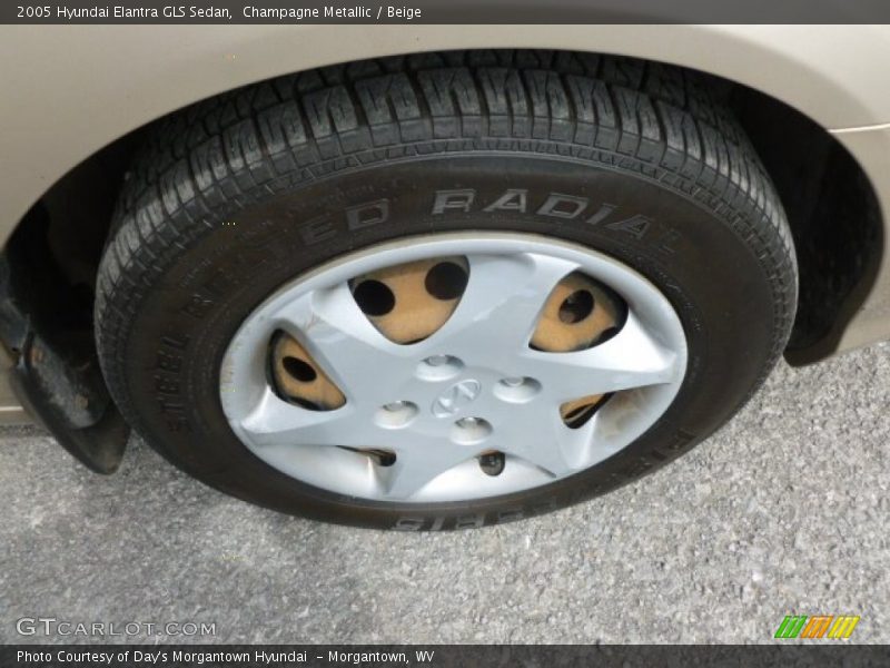 Champagne Metallic / Beige 2005 Hyundai Elantra GLS Sedan