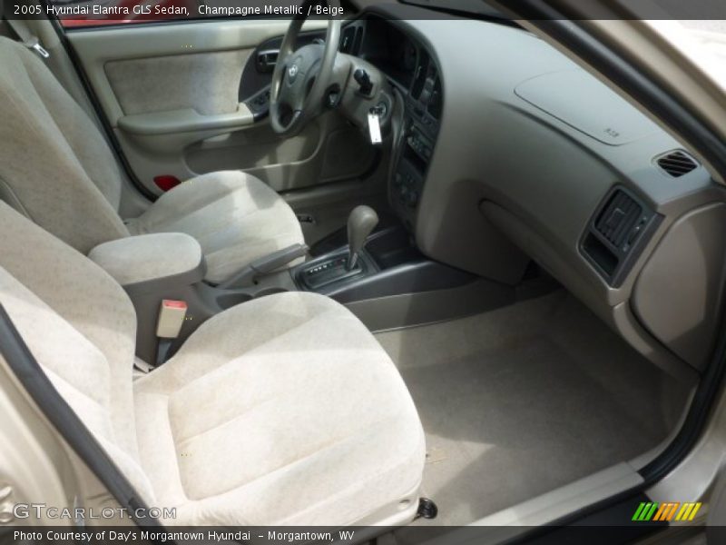 Champagne Metallic / Beige 2005 Hyundai Elantra GLS Sedan