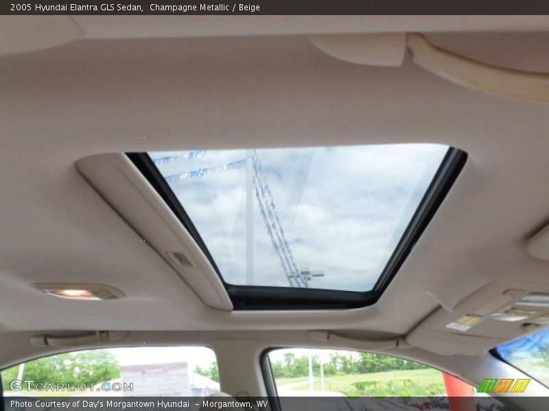 Champagne Metallic / Beige 2005 Hyundai Elantra GLS Sedan