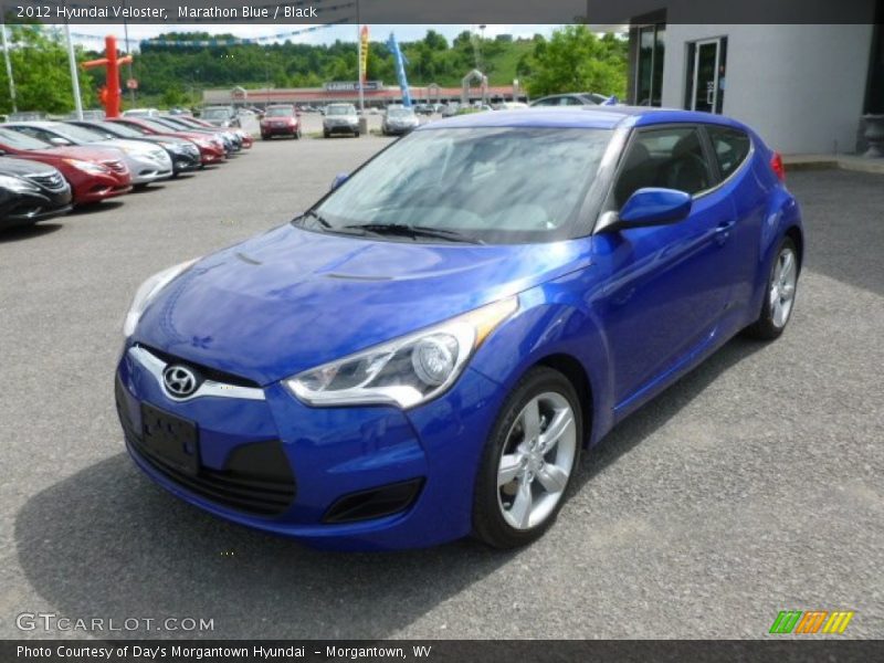 Marathon Blue / Black 2012 Hyundai Veloster