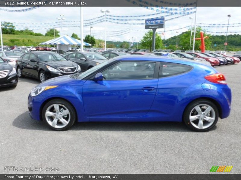 Marathon Blue / Black 2012 Hyundai Veloster