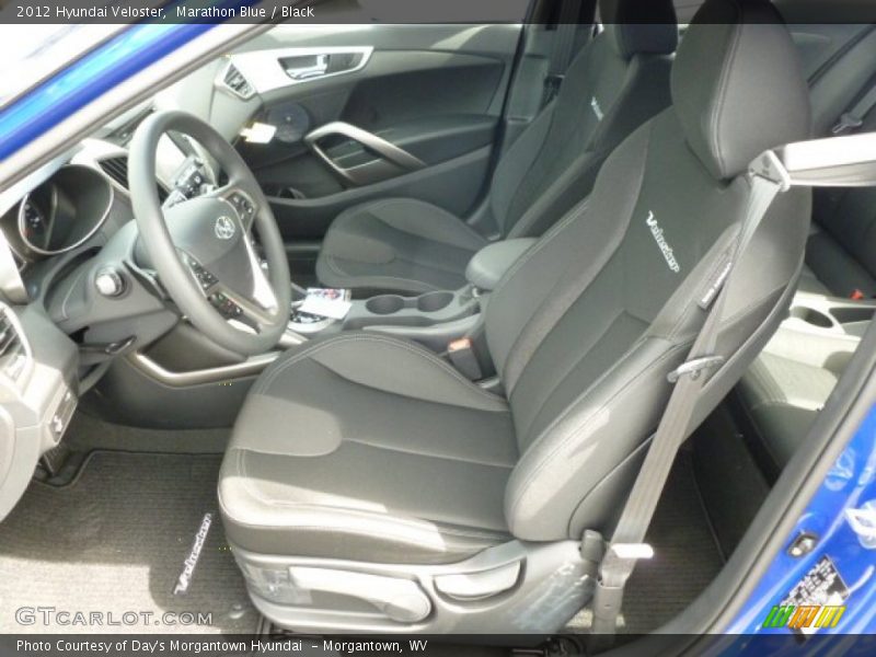 Marathon Blue / Black 2012 Hyundai Veloster