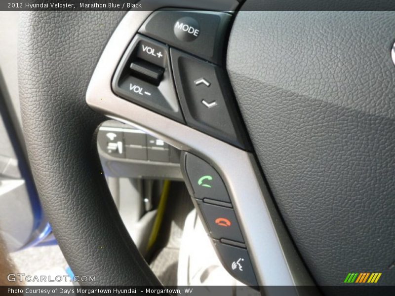 Marathon Blue / Black 2012 Hyundai Veloster