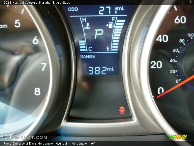 Marathon Blue / Black 2012 Hyundai Veloster