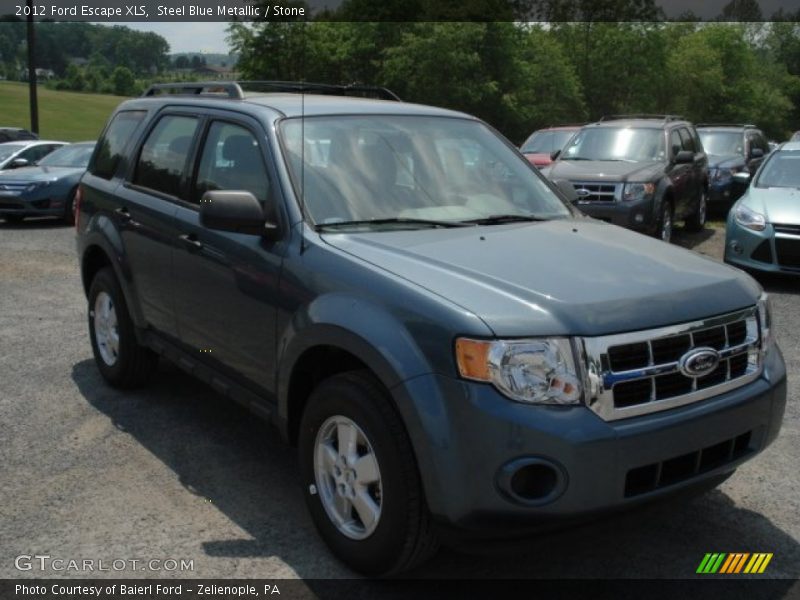 Steel Blue Metallic / Stone 2012 Ford Escape XLS