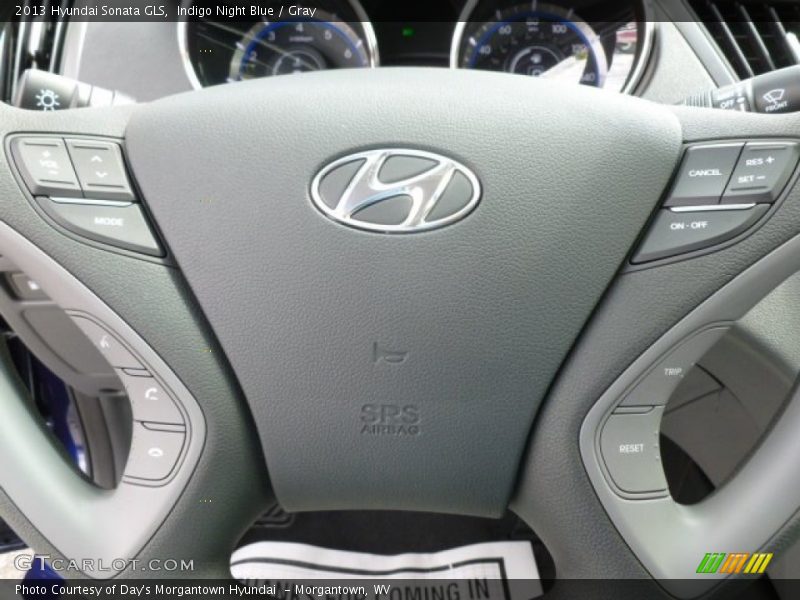 Indigo Night Blue / Gray 2013 Hyundai Sonata GLS