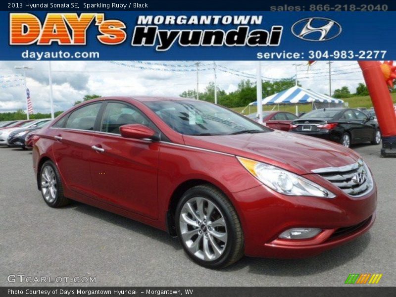 Sparkling Ruby / Black 2013 Hyundai Sonata SE