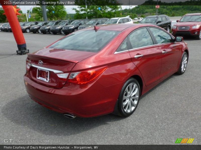 Sparkling Ruby / Black 2013 Hyundai Sonata SE