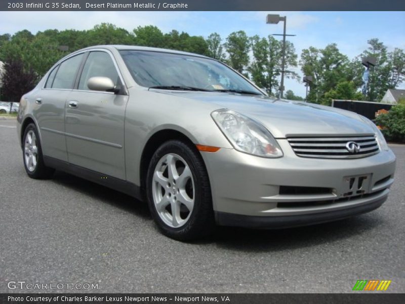 Desert Platinum Metallic / Graphite 2003 Infiniti G 35 Sedan