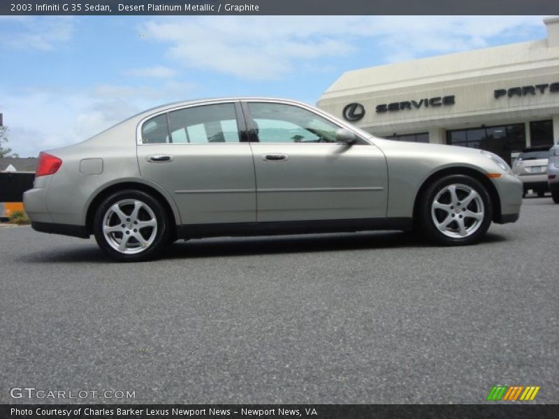 Desert Platinum Metallic / Graphite 2003 Infiniti G 35 Sedan