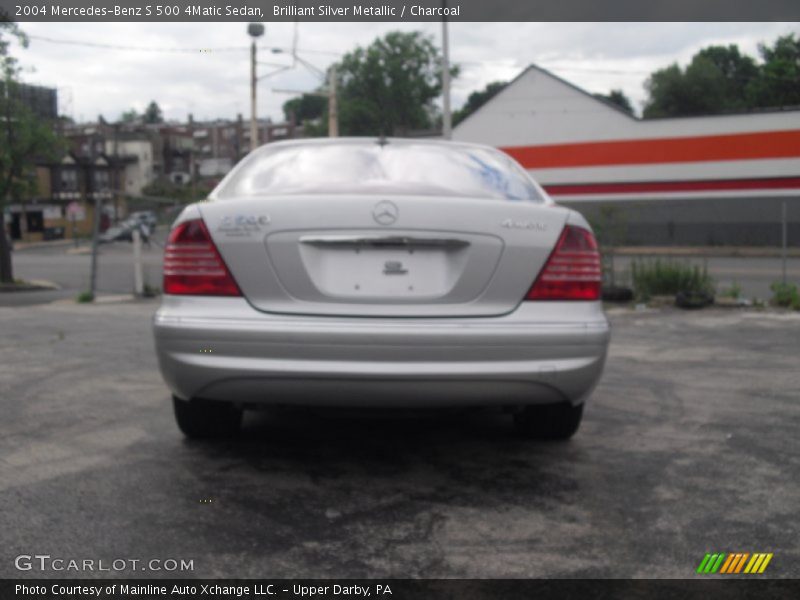 Brilliant Silver Metallic / Charcoal 2004 Mercedes-Benz S 500 4Matic Sedan