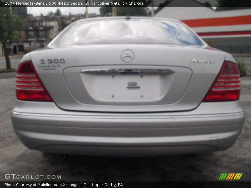 Brilliant Silver Metallic / Charcoal 2004 Mercedes-Benz S 500 4Matic Sedan