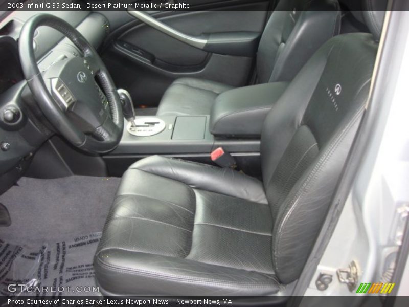 Desert Platinum Metallic / Graphite 2003 Infiniti G 35 Sedan
