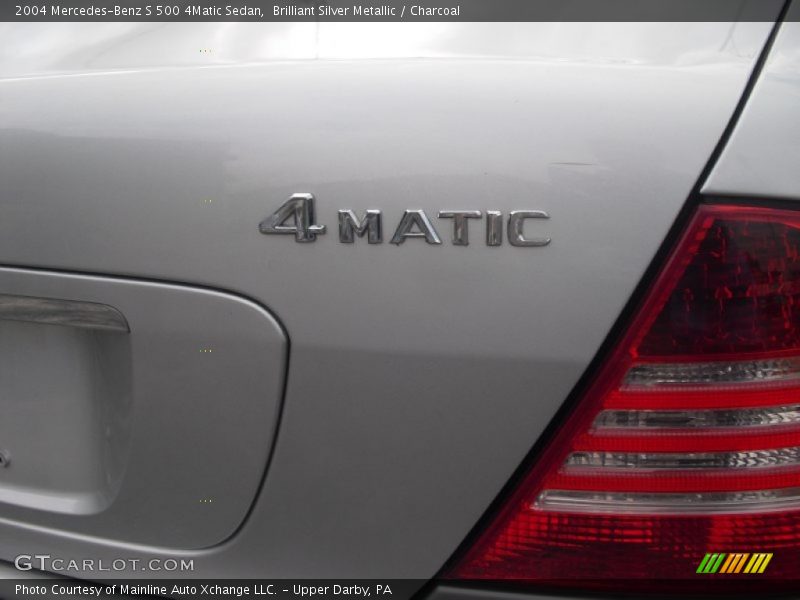Brilliant Silver Metallic / Charcoal 2004 Mercedes-Benz S 500 4Matic Sedan