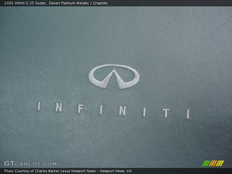 Desert Platinum Metallic / Graphite 2003 Infiniti G 35 Sedan