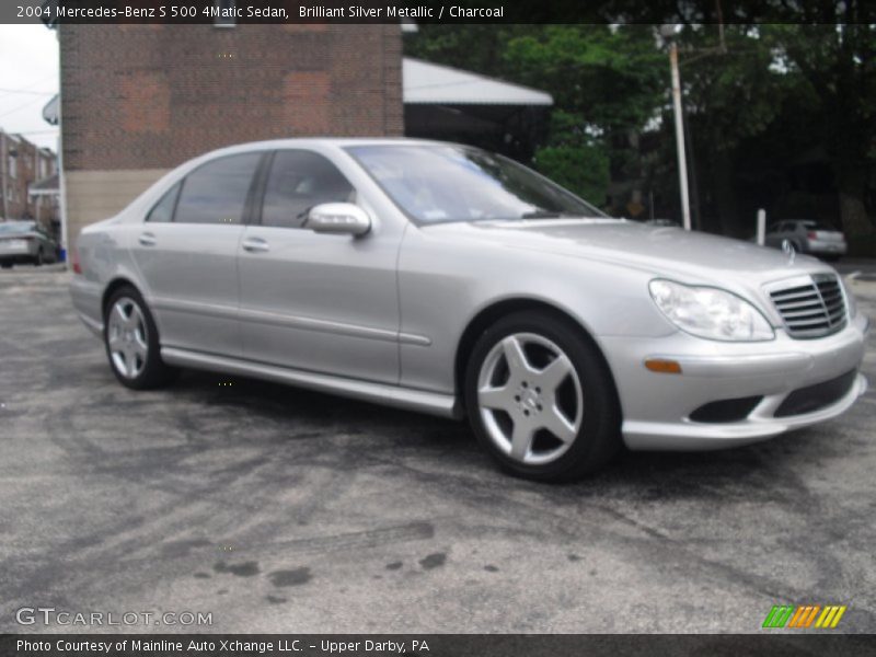 Brilliant Silver Metallic / Charcoal 2004 Mercedes-Benz S 500 4Matic Sedan