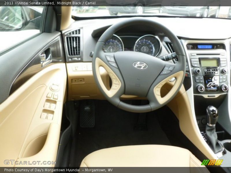 Midnight Black / Camel 2013 Hyundai Sonata Limited