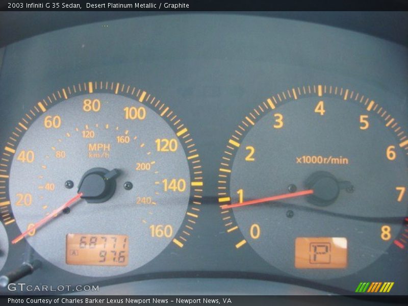 Desert Platinum Metallic / Graphite 2003 Infiniti G 35 Sedan