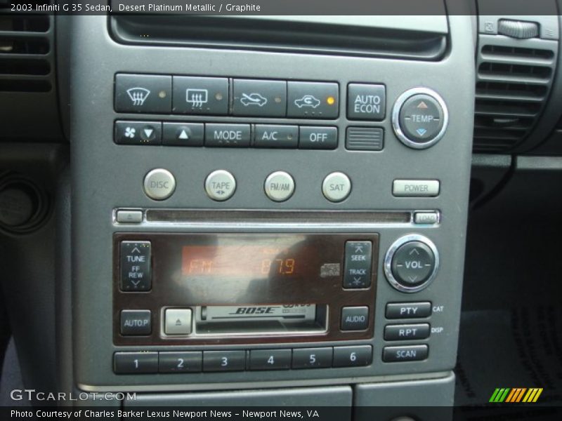 Desert Platinum Metallic / Graphite 2003 Infiniti G 35 Sedan