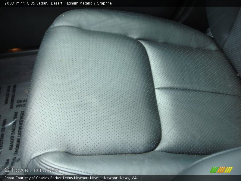 Desert Platinum Metallic / Graphite 2003 Infiniti G 35 Sedan