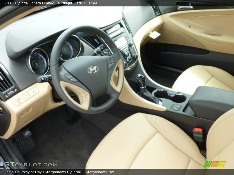 Midnight Black / Camel 2013 Hyundai Sonata Limited