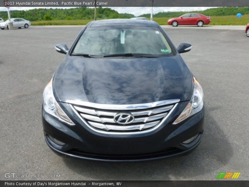 Pacific Blue Pearl / Camel 2013 Hyundai Sonata Limited