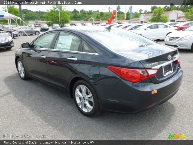 Pacific Blue Pearl / Camel 2013 Hyundai Sonata Limited