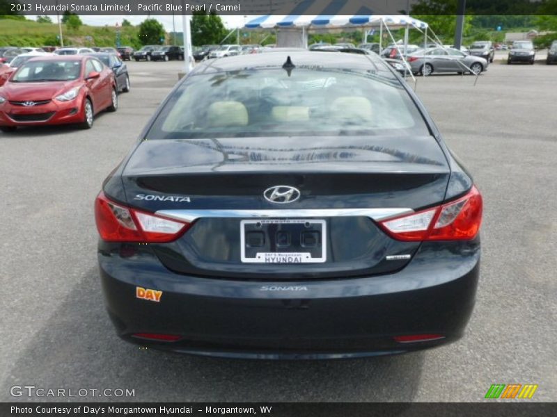 Pacific Blue Pearl / Camel 2013 Hyundai Sonata Limited