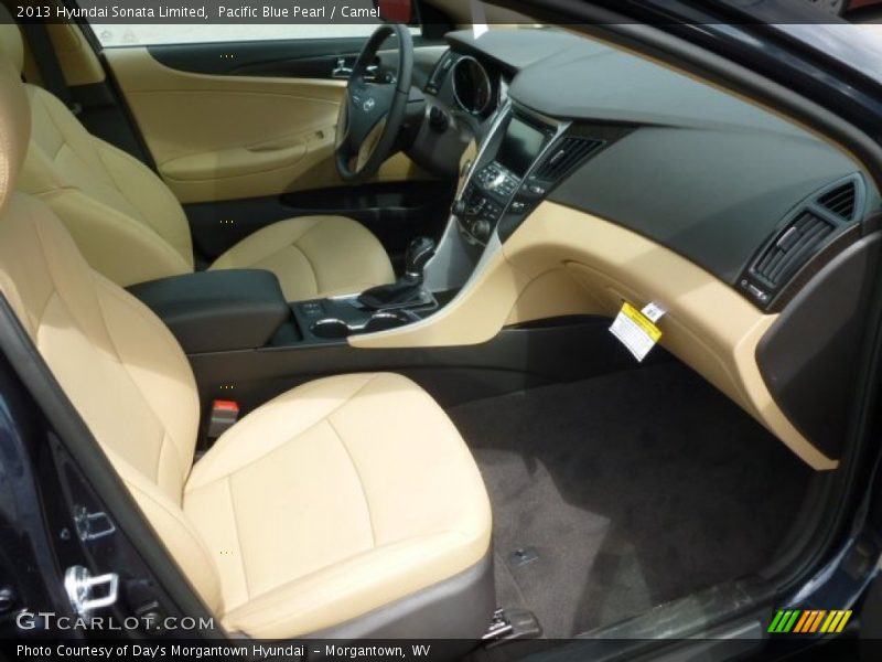 Pacific Blue Pearl / Camel 2013 Hyundai Sonata Limited