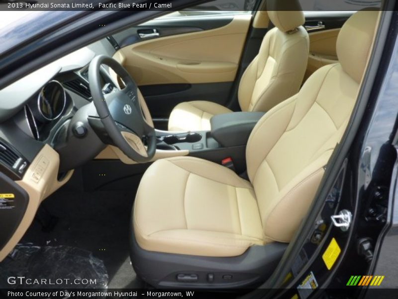 Pacific Blue Pearl / Camel 2013 Hyundai Sonata Limited