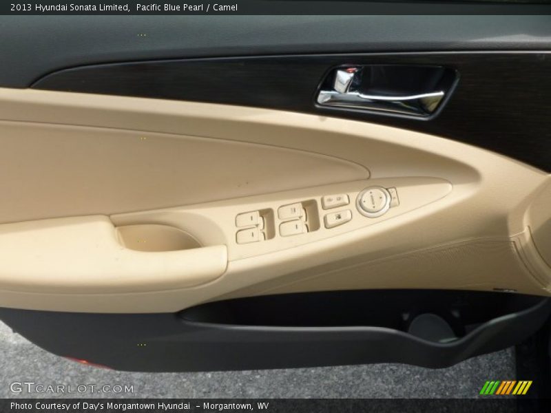 Pacific Blue Pearl / Camel 2013 Hyundai Sonata Limited